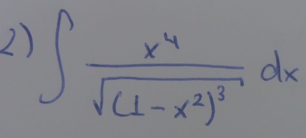 ∈t frac x^4sqrt((1-x^2)^3)dx