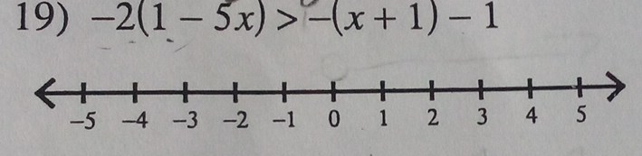 -2(1-5x)>-(x+1)-1