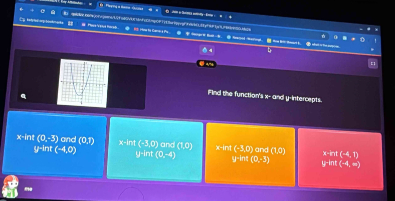 Solved: Key Attributes : x O Playing a Game - Quizizz Join a Quizizz ...