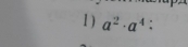 1 ) a^2· a^4