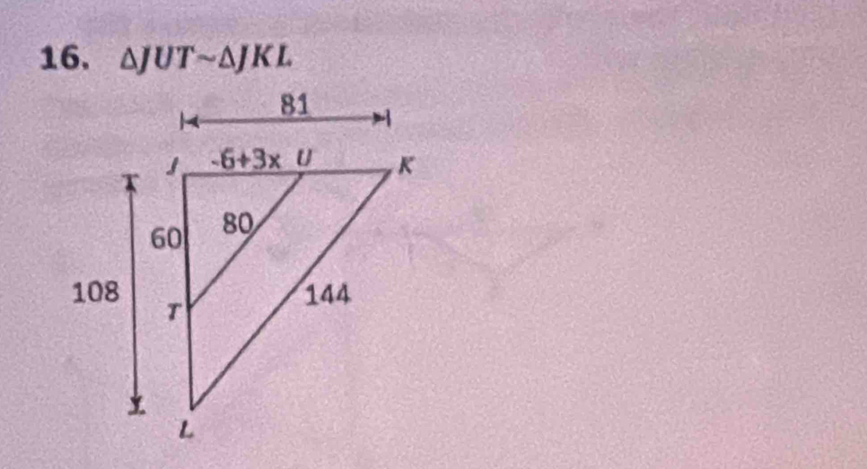 △ JUTsim △ JKL