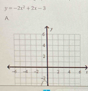 y=-2x^2+2x-3
A.
x