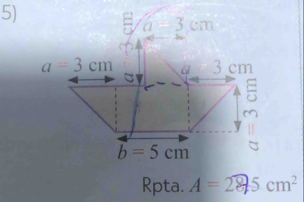 Rpta. A=28.5cm^2