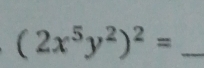 (2x^5y^2)^2=