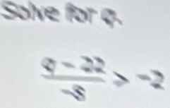 Solve for q.