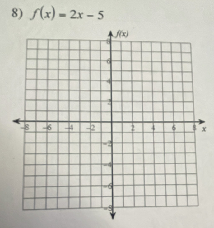 f(x)=2x-5
x