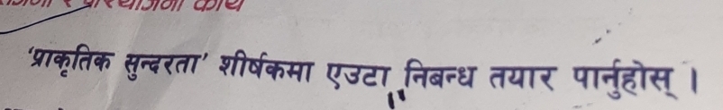 दरत शषिकमा एउटा नबन्ध तयार पानुहोस् ।