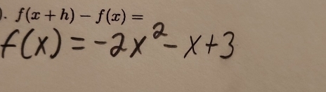 f(x+h)-f(x)=