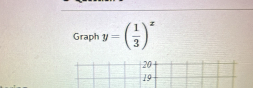 Graph y=( 1/3 )^x