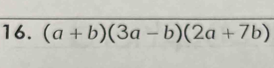 (a+b)(3a-b)(2a+7b)