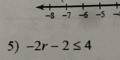 -2r-2≤ 4