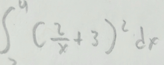 ∈t _2^(4(frac 2)x+3)^2dx