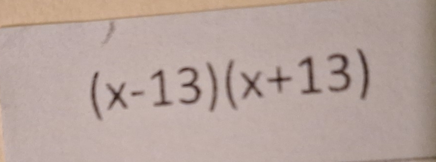 (x-13)(x+13)