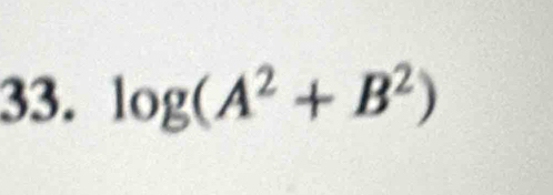 log (A^2+B^2)