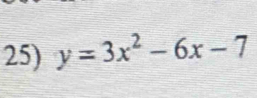 y=3x^2-6x-7