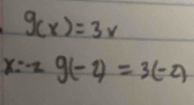 g(x)=3x
x:2g(-2)=3(-2)