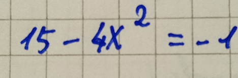 15-4x^2=-1