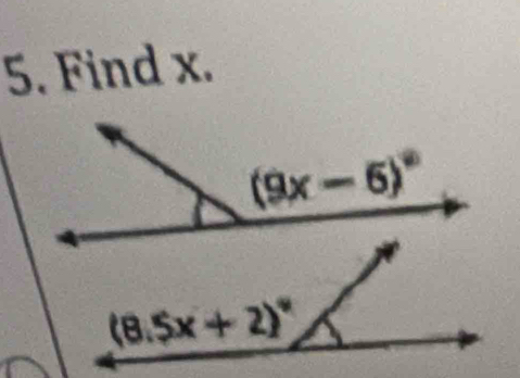 Find x.