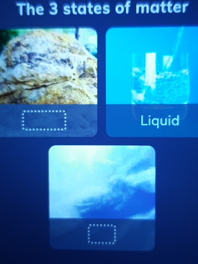 The 3 states of matter
Liquid