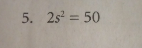 2s^2=50