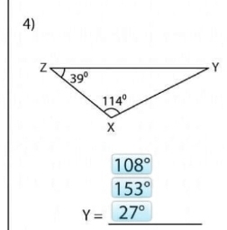 108°
153°
Y=27°