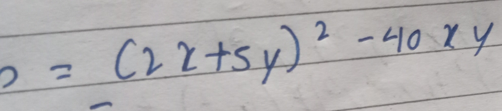 1 frac -6° =(2x+5y)^2-40xy