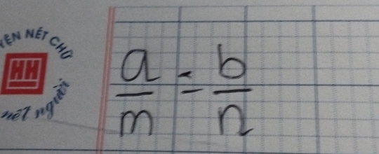  a/m = b/n 