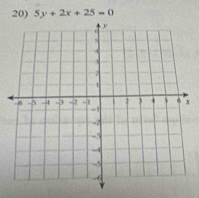 5y+2x+25=0