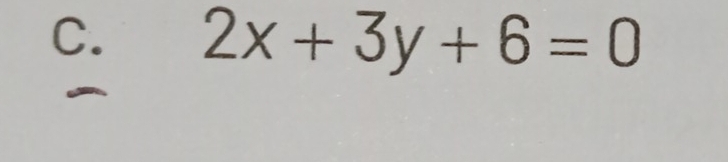 2x+3y+6=0