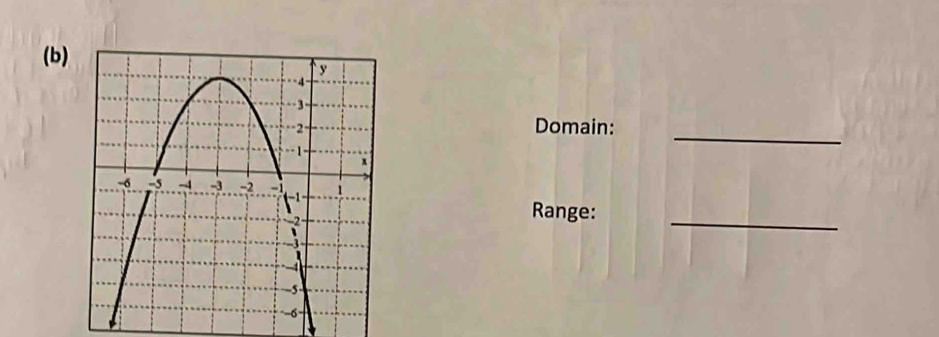 Domain: 
_ 
Range: 
_