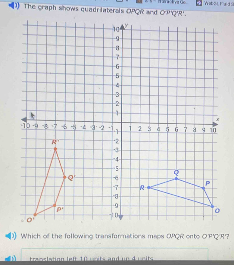 Solved: Slik - Interactive Ge... WebGL Fluid S The graph shows ...
