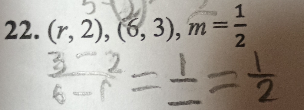 (r,2), (6,3), m =