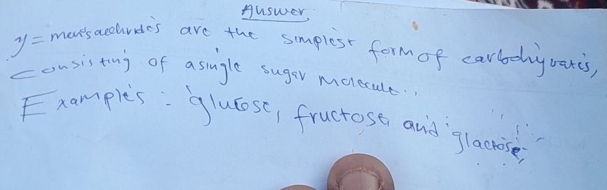 Solved: nuswer, y= movesacolivates are the smplest form of carbodywatcs ...