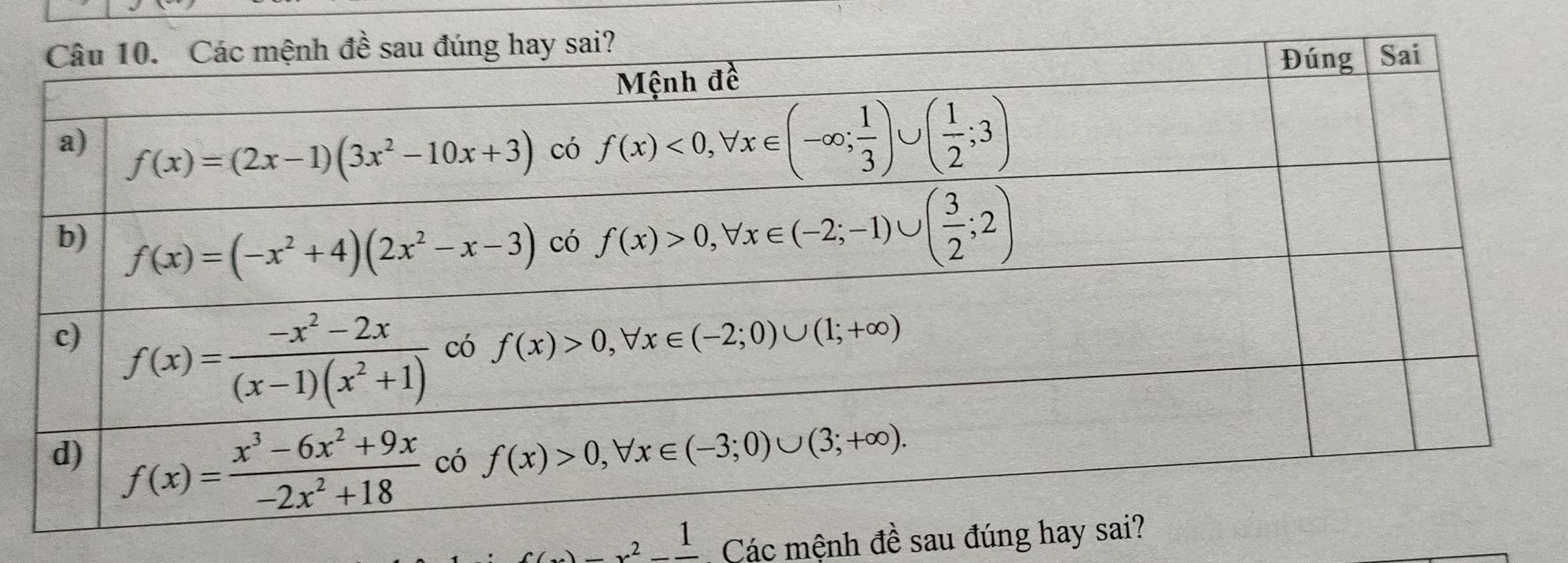 C(x)-x^(_ )^2-frac 1 Các mệnh đề sau đún