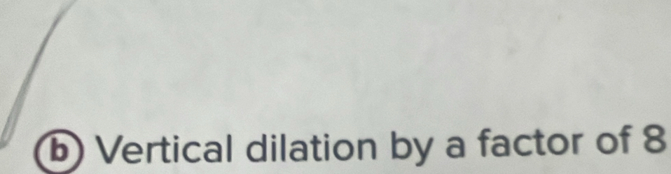 Vertical dilation by a factor of 8