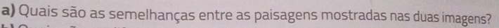 Quais são as semelhanças entre as paisagens mostradas nas duas imagens?