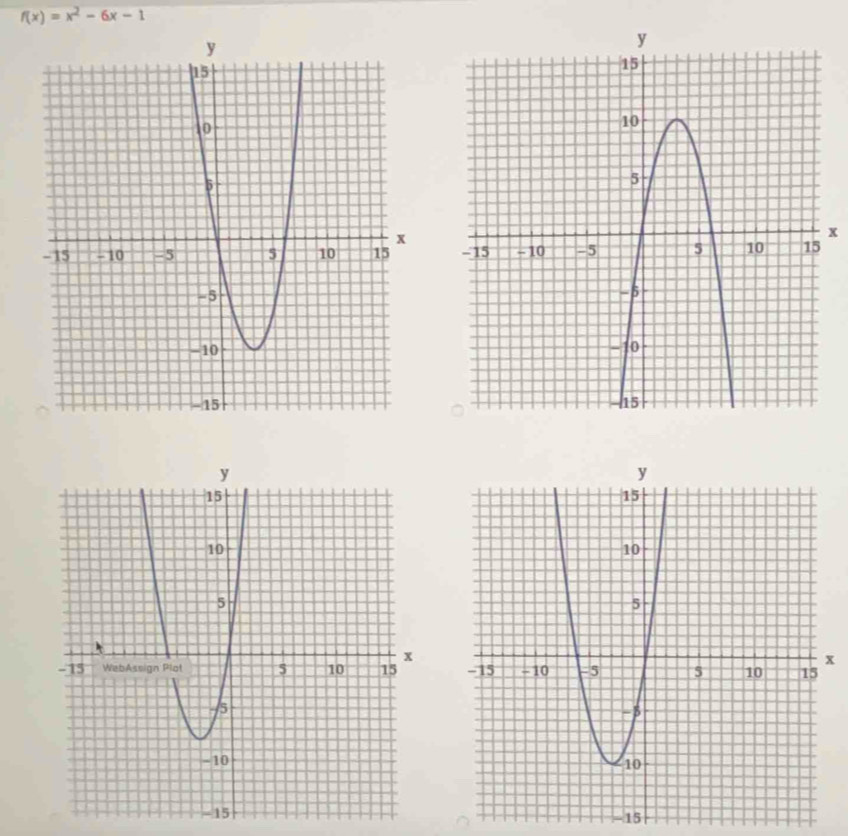 f(x)=x^2-6x-1
x

x

-15