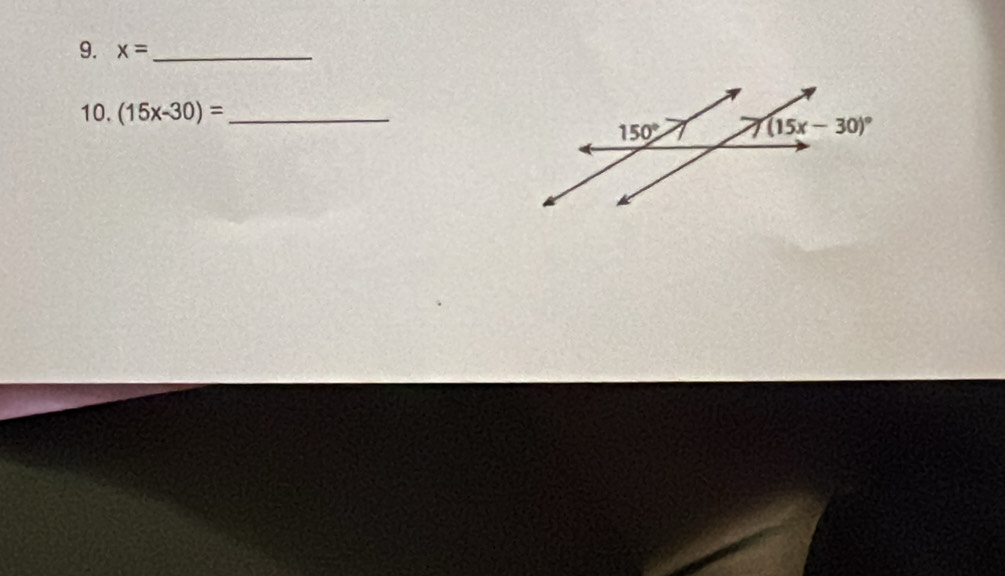 x= _
10. (15x-30)= _