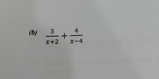  5/x+2 + 4/x-4 