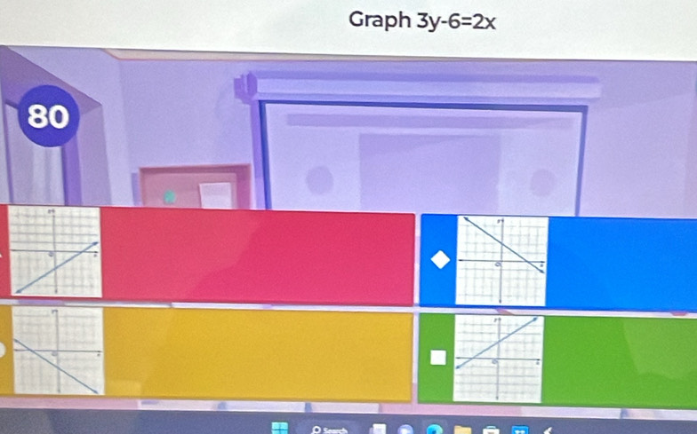 Graph 3y-6=2x
80