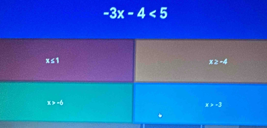 -3x-4<5</tex>