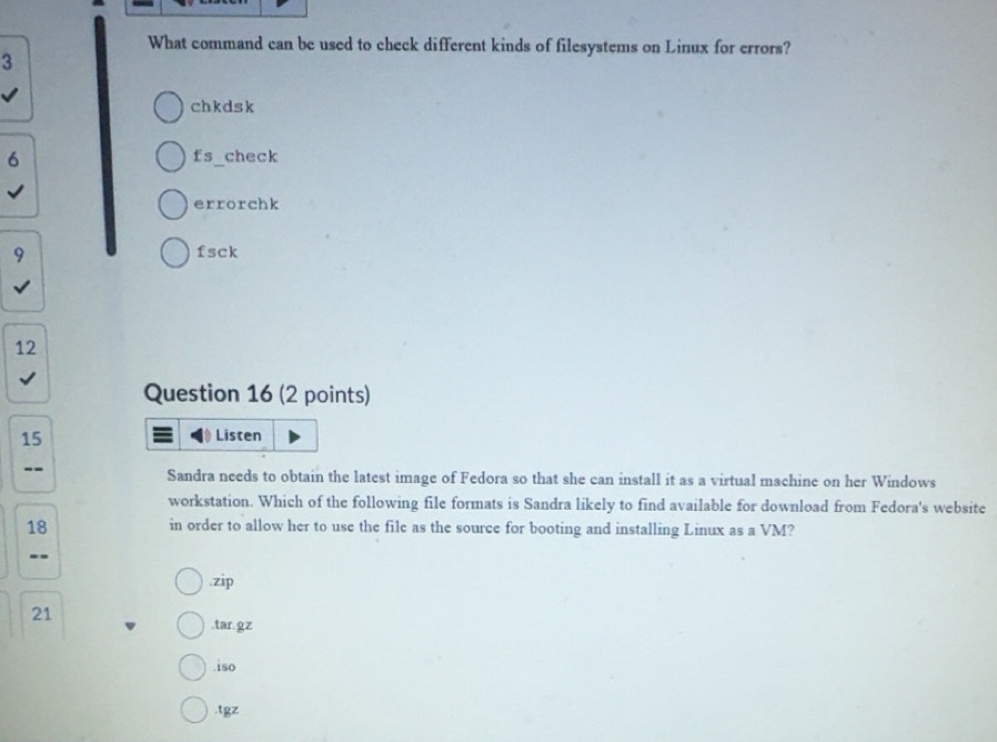 Solved: What command can be used to check different kinds of ...