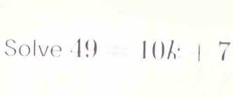 Solve 1910k+7