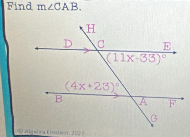 Find m∠ CAB.