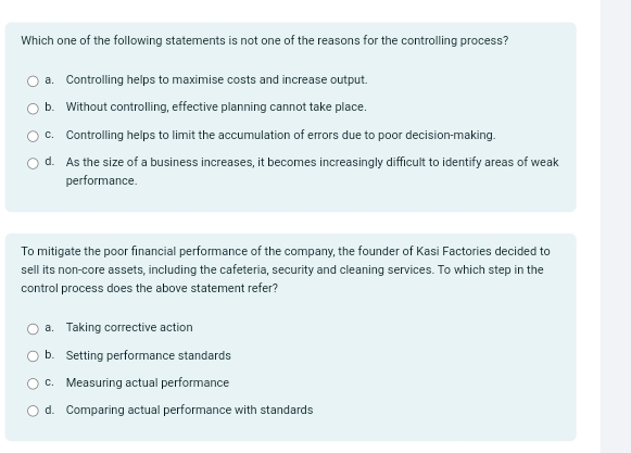 Solved: Which one of the following statements is not one of the reasons ...