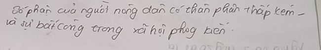 Oo phan cuò nguói nong dan co than phàn thap kem. 
a sù bāi cong trong xàihài phog bén