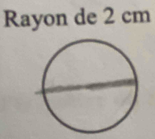 Rayon de 2 cm