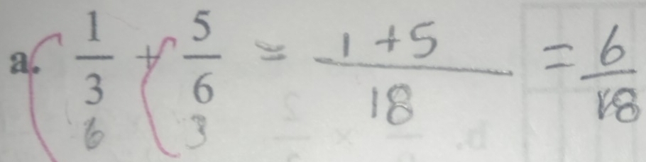  1/3 + 5/6 =