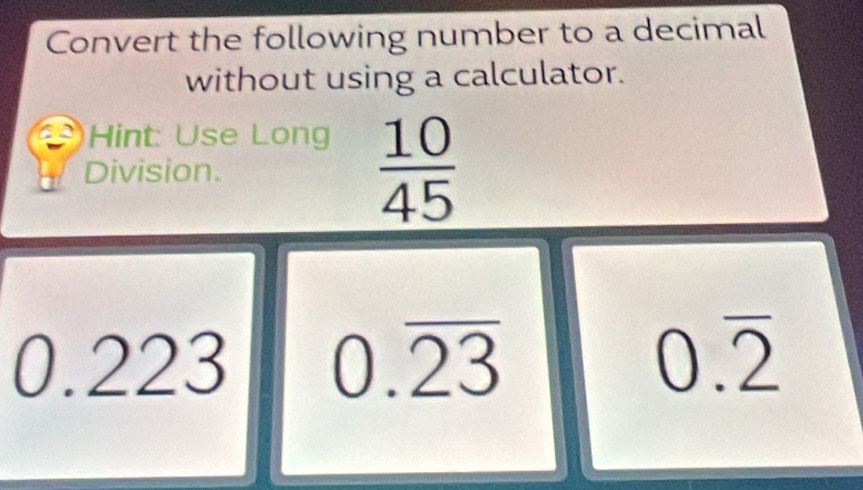 Solved: Convert the following number to a decimal without using a ...