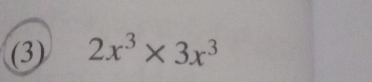 (3) 2x^3* 3x^3